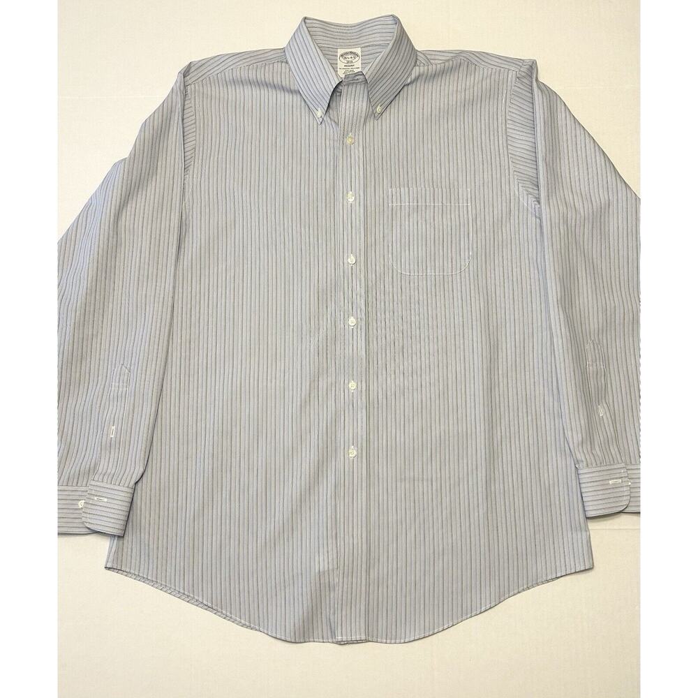 Brooks Brothers 1818 Regent Shirt Mens 16.5 - 4/5 Striped Button Up Long Sleeve